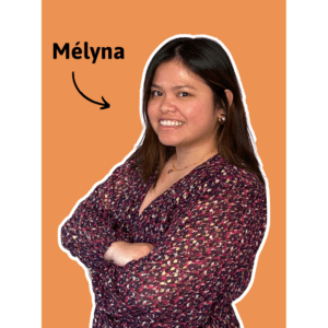 Mélyna – Assistante marketing Portrait de Mélyna, assistante marketing