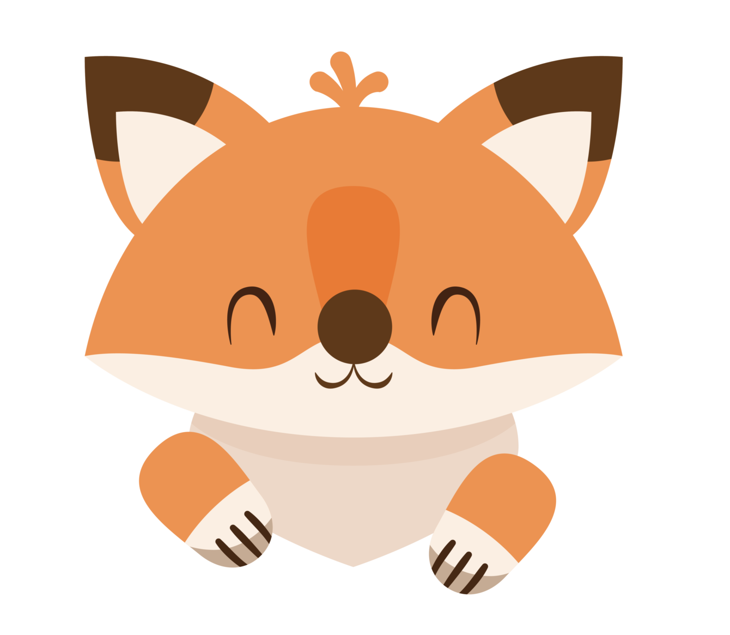 Edifox, la mascotte d'Edissio est un petit renard rusé et souriant, toujours prêt à mettre la pêche à l'agence